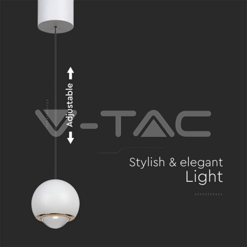 5W LED Висяща Лампа Бяло Тяло 3000K - изглед 3 - rZ commerce 5W LED Висяща Лампа Бяло Тяло 3000K - изглед 3