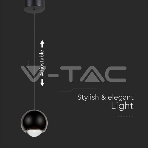 5W LED Висяща Лампа Черно Тяло 3000K - изглед 3
