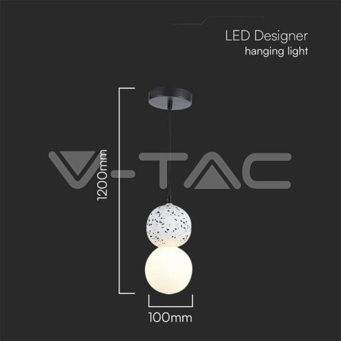 LED Пендел Дизайн Мрамор + Стъкло Бяло Тяло - изглед 4 - rZ commerce LED Пендел Дизайн Мрамор + Стъкло Бяло Тяло - изглед 4