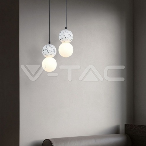 LED Пендел Дизайн Мрамор + Стъкло Бяло Тяло - изглед 5 - rZ commerce LED Пендел Дизайн Мрамор + Стъкло Бяло Тяло - изглед 5