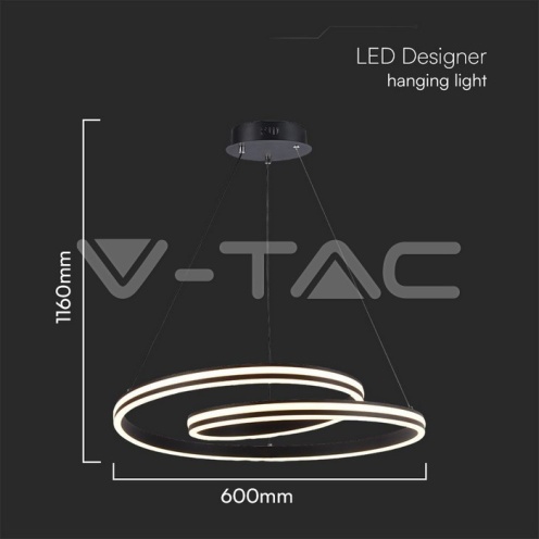 40W LED Пендел Дизайн Черно + Бяло Тяло - изглед 4 - rZ commerce 40W LED Пендел Дизайн Черно + Бяло Тяло - изглед 4