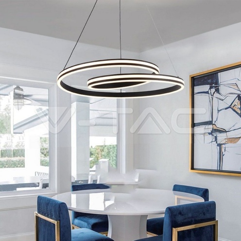 40W LED Пендел Дизайн Черно + Бяло Тяло - изглед 5 - rZ commerce 40W LED Пендел Дизайн Черно + Бяло Тяло - изглед 5