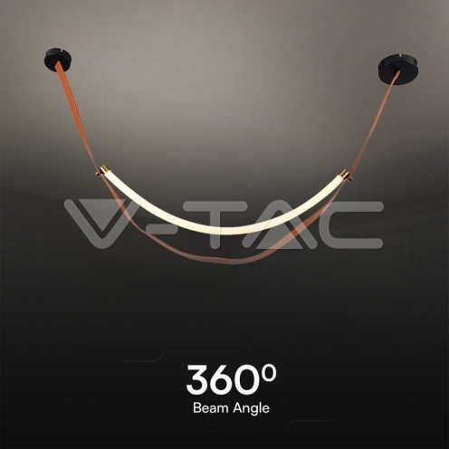 12W LED Пендел Дизайн Кафяво + Черно Тяло - изглед 3 - rZ commerce 12W LED Пендел Дизайн Кафяво + Черно Тяло - изглед 3