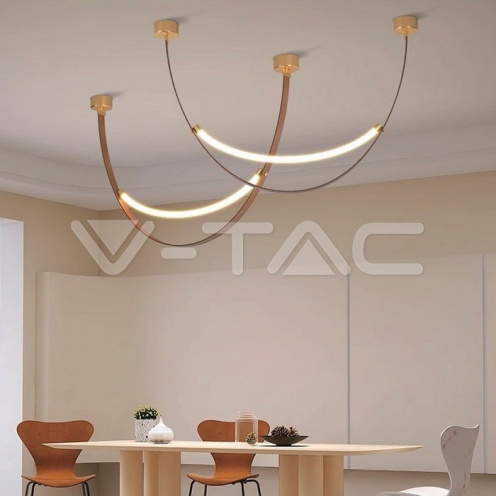 12W LED Пендел Дизайн Кафяво + Черно Тяло - изглед 5 - rZ commerce 12W LED Пендел Дизайн Кафяво + Черно Тяло - изглед 5