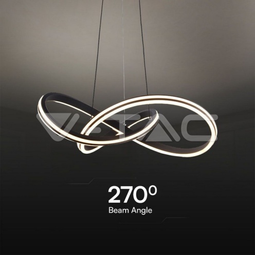 40W LED Пендел Дизайн Черно + Бяло Тяло D600 - изглед 3 - rZ commerce 40W LED Пендел Дизайн Черно + Бяло Тяло D600 - изглед 3