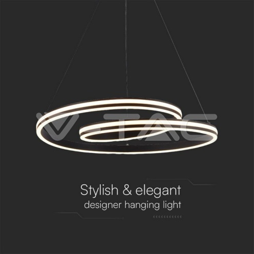 40W LED Пендел Дизайн Черно + Бяло Тяло - изглед 2 - rZ commerce 40W LED Пендел Дизайн Черно + Бяло Тяло - изглед 2