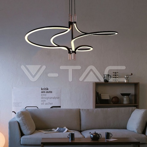 30W LED Пендел дизайн злато+черно тяло 3000К 3350lm - изглед 5 - rZ commerce 30W LED Пендел дизайн злато+черно тяло 3000К 3350lm - изглед 5