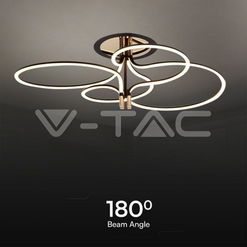 36W LED полилей 3000k, 4150lm дизайн злато+черно - изглед 3 - rZ commerce 36W LED полилей 3000k, 4150lm дизайн злато+черно - изглед 3