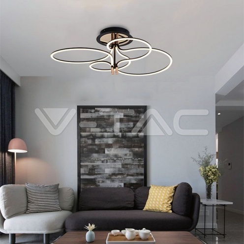 36W LED полилей 3000k, 4150lm дизайн злато+черно - изглед 5 - rZ commerce 36W LED полилей 3000k, 4150lm дизайн злато+черно - изглед 5