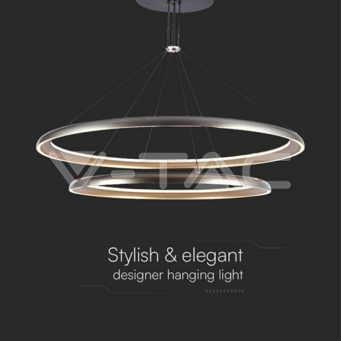 65W LED Пендел Дизайн Златно + Бяло Тяло D400+D600 - изглед 2