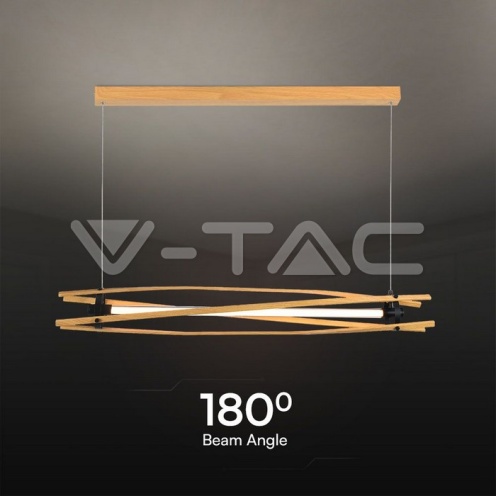 15W LED Пендел Дизайн Дърво+Бяло Тяло L1200 - изглед 3 - rZ commerce 15W LED Пендел Дизайн Дърво+Бяло Тяло L1200 - изглед 3