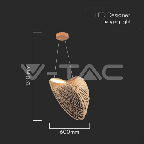 10W LED пендел дърво дизайн 3000К 1300lm Ф60см - изглед 4 - rZ commerce 10W LED пендел дърво дизайн 3000К 1300lm Ф60см - изглед 4