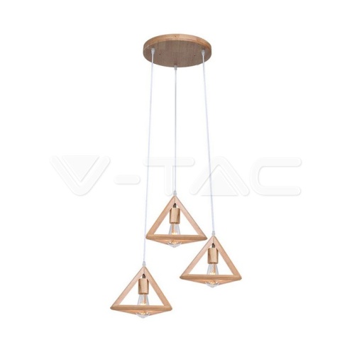 LED Пендел Дизайн Дърво 3*E27 - изглед 1