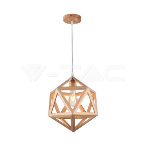 LED Пендел Дизайн Дърво D300 E27 - изглед 1