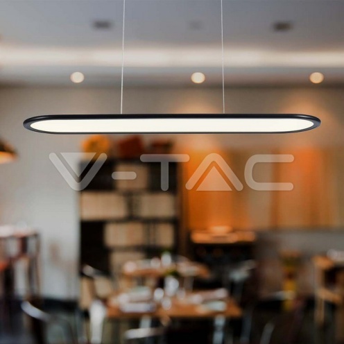 24W LED Висяща Лампа (80*100CM) 4000K Черно Тяло - изглед 7
