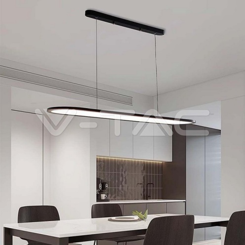 24W LED Висяща Лампа (80*100CM) 4000K Черно Тяло - изглед 6