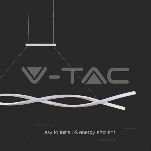 LED Осветител 30W Висящ (120*100CM) 3000K Бяло Тяло - изглед 2