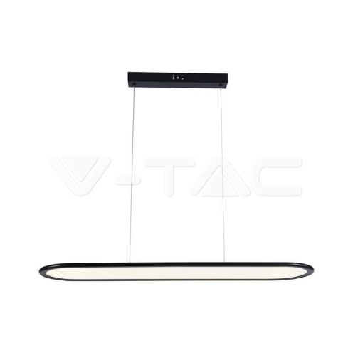 24W LED Висяща Лампа (80*100CM) 4000K Черно Тяло - изглед 1