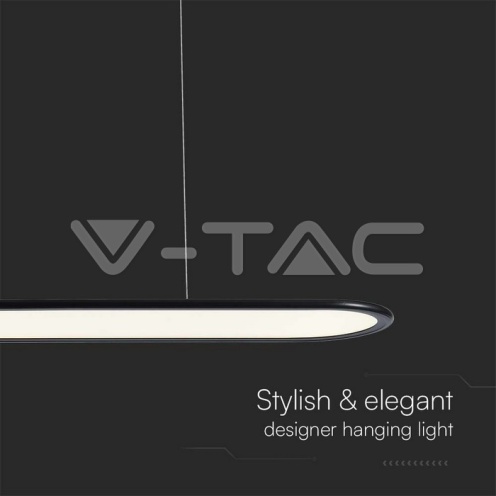 24W LED Висяща Лампа (80*100CM) 4000K Черно Тяло - изглед 3