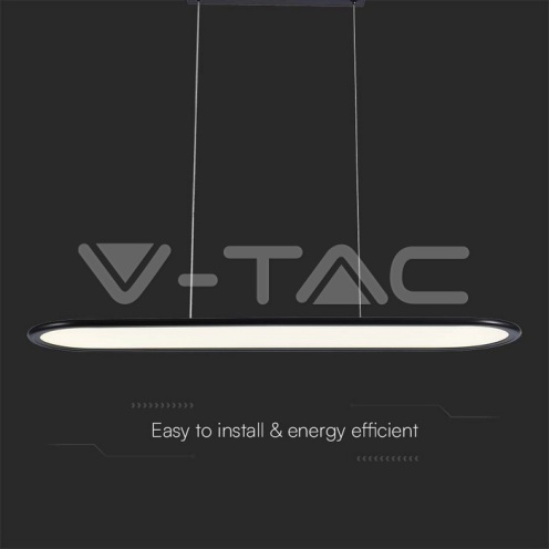 24W LED Висяща Лампа (80*100CM) 4000K Черно Тяло - изглед 2