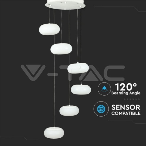 72W LED Висящ Пендел Димиращ Бял 3000K - изглед 6