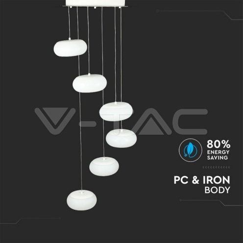 72W LED Висящ Пендел Димиращ Бял 3000K - изглед 4