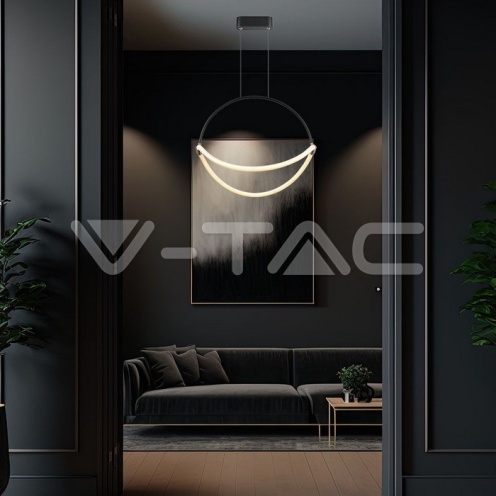 16W LED Висящ Пендел 1.5м 600mm 3000K Черно Тяло - изглед 7 - rZ commerce 16W LED Висящ Пендел 1.5м 600mm 3000K Черно Тяло - изглед 7