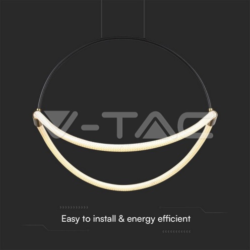 16W LED Висящ Пендел 1.5м 600mm 3000K Черно Тяло - изглед 4 - rZ commerce 16W LED Висящ Пендел 1.5м 600mm 3000K Черно Тяло - изглед 4