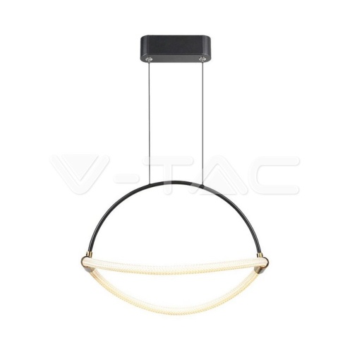 12W LED Висящ Пендел 1.5м 400mm 3000K Черно Тяло - изглед 1 - rZ commerce 12W LED Висящ Пендел 1.5м 400mm 3000K Черно Тяло - изглед 1