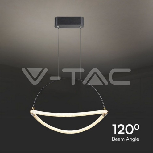 12W LED Висящ Пендел 1.5м 400mm 3000K Черно Тяло - изглед 2 - rZ commerce 12W LED Висящ Пендел 1.5м 400mm 3000K Черно Тяло - изглед 2