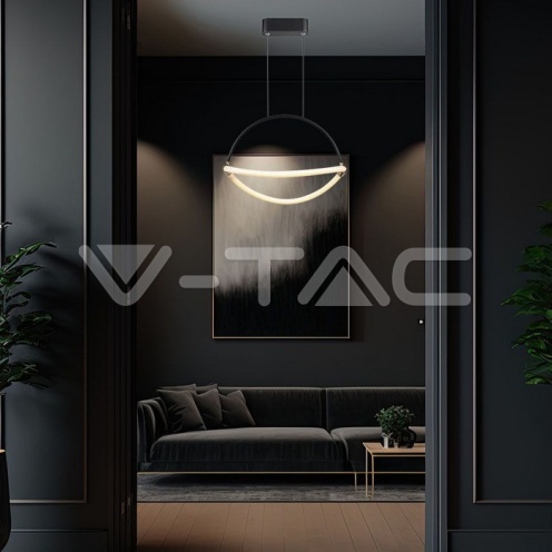 12W LED Висящ Пендел 1.5м 400mm 3000K Черно Тяло - изглед 7 - rZ commerce 12W LED Висящ Пендел 1.5м 400mm 3000K Черно Тяло - изглед 7