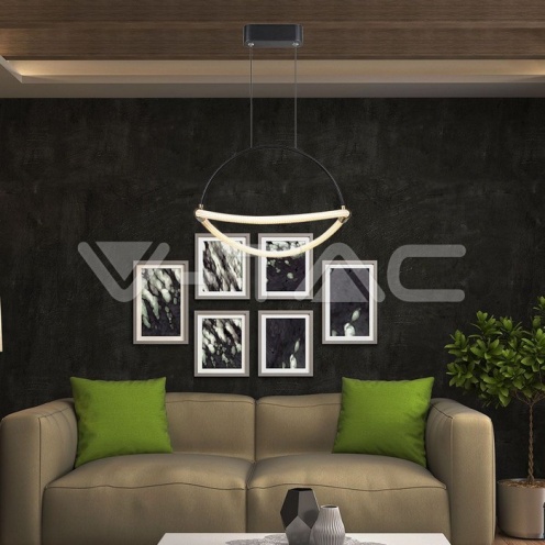 12W LED Висящ Пендел 1.5м 400mm 3000K Черно Тяло - изглед 6 - rZ commerce 12W LED Висящ Пендел 1.5м 400mm 3000K Черно Тяло - изглед 6