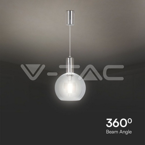 5W LED Висящ Пендел Прозрачно Стъкло 3000K - изглед 5 - rZ commerce 5W LED Висящ Пендел Прозрачно Стъкло 3000K - изглед 5