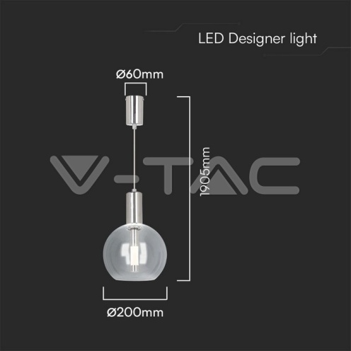 5W LED Висящ Пендел Прозрачно Стъкло 3000K - изглед 2 - rZ commerce 5W LED Висящ Пендел Прозрачно Стъкло 3000K - изглед 2