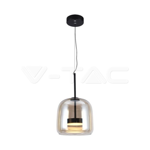 6W LED Висяща Лампа Метал + Стъклено Тяло D250*H240 3000K - изглед 1 - rZ commerce 6W LED Висяща Лампа Метал + Стъклено Тяло D250*H240 3000K - изглед 1
