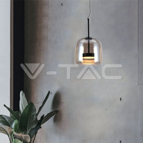 6W LED Висяща Лампа Метал + Стъклено Тяло D250*H240 3000K - изглед 5 - rZ commerce 6W LED Висяща Лампа Метал + Стъклено Тяло D250*H240 3000K - изглед 5