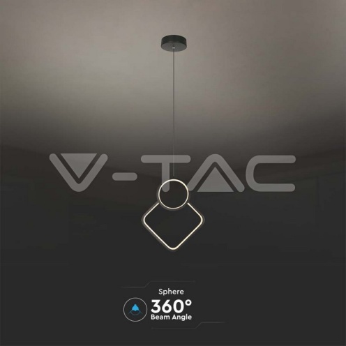 LED Осветител 12W Висящ Геометрик 280 x 1800мм Бял 4000К - изглед 4 - rZ commerce LED Осветител 12W Висящ Геометрик 280 x 1800мм Бял 4000К - изглед 4