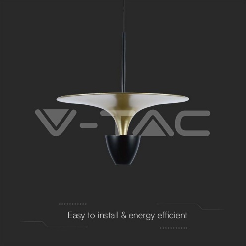 9W LED Висяща Лампа (30*320*100CM) Черно+Златно Тяло 3000K - изглед 2