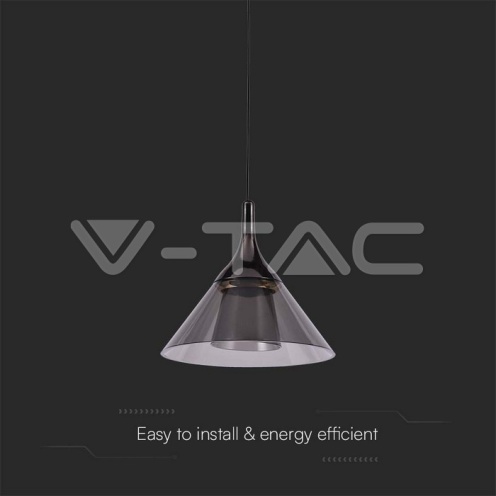 9W LED Висяща Лампа (19.5*17.5*100CM) Черно 3000K - изглед 2 - rZ commerce 9W LED Висяща Лампа (19.5*17.5*100CM) Черно 3000K - изглед 2