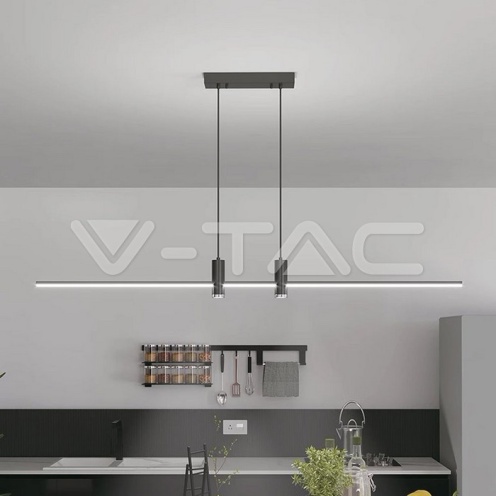 19W LED Висящ Осветител Със Спот Черен 3000K 2160lm - изглед 6 - rZ commerce 19W LED Висящ Осветител Със Спот Черен 3000K 2160lm - изглед 6