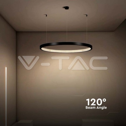 19W LED Висящ Осветител Акрил Кристал Черен 3000K 2160LM - изглед 4