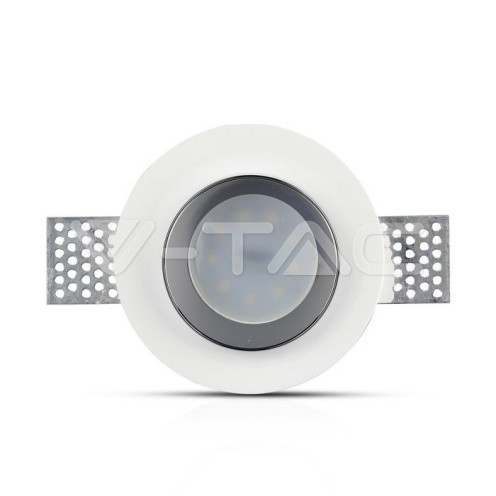 GU10 Гипсова Отливка Кръг Издадена Хромирано Дъно - изглед 2 - rZ commerce GU10 Гипсова Отливка Кръг Издадена Хромирано Дъно - изглед 2