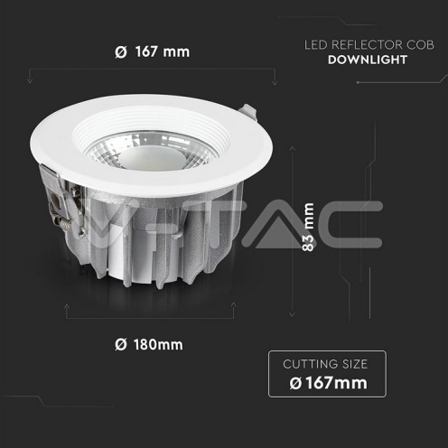 20W СОВ Луна Кръгла A++ 120Lm/W 4000K - изглед 2 - rZ commerce 20W СОВ Луна Кръгла A++ 120Lm/W 4000K - изглед 2