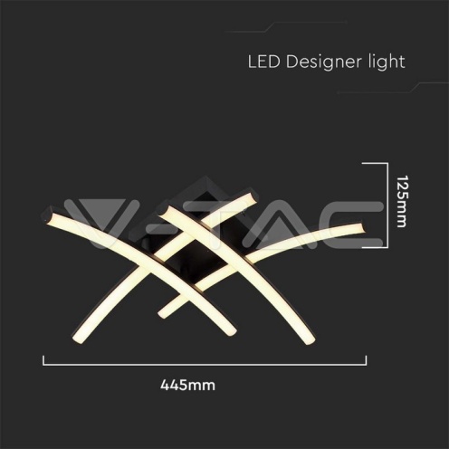 LED Осветител 24W 2500LM Черен 3000К - изглед 6