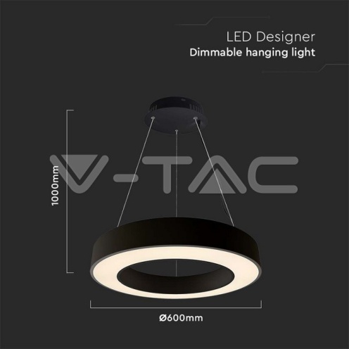 LED Осветител 50W Висящ димиращ 4000K черен 6100Lm - изглед 6 - rZ commerce LED Осветител 50W Висящ димиращ 4000K черен 6100Lm - изглед 6
