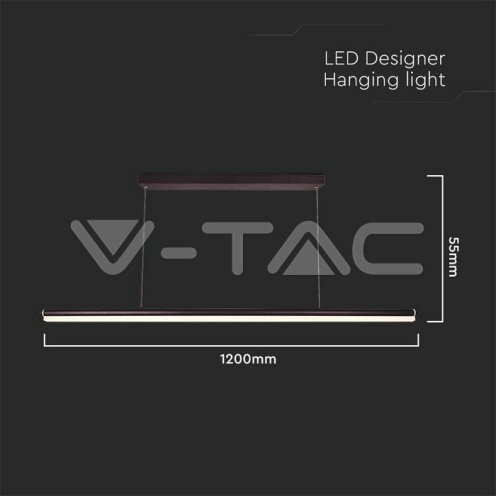 LED Осветител 23W Висящ 4000K Черен - изглед 4