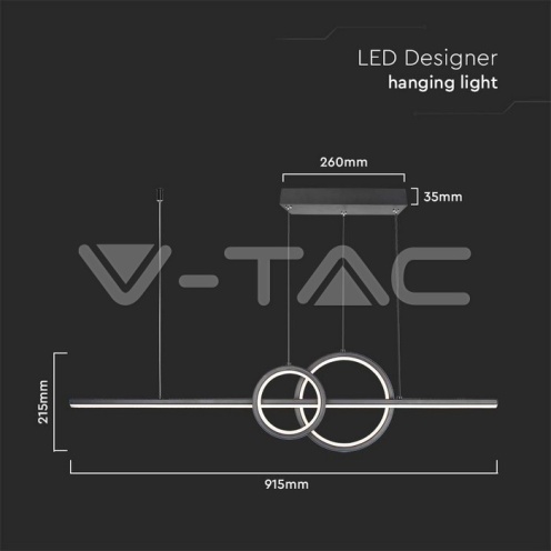 LED Осветител 17W Висящ 4000K - изглед 5