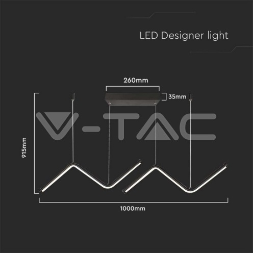 LED Осветител 12W Висящ Черен 4000K - изглед 5 - rZ commerce LED Осветител 12W Висящ Черен 4000K - изглед 5