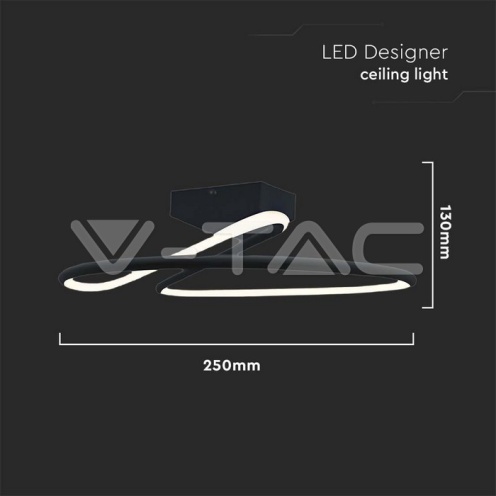 LED Осветител 20W Кръг 4000K Черен Кръг - изглед 4