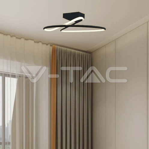 LED Осветител 20W Кръг 4000K Черен Кръг - изглед 5